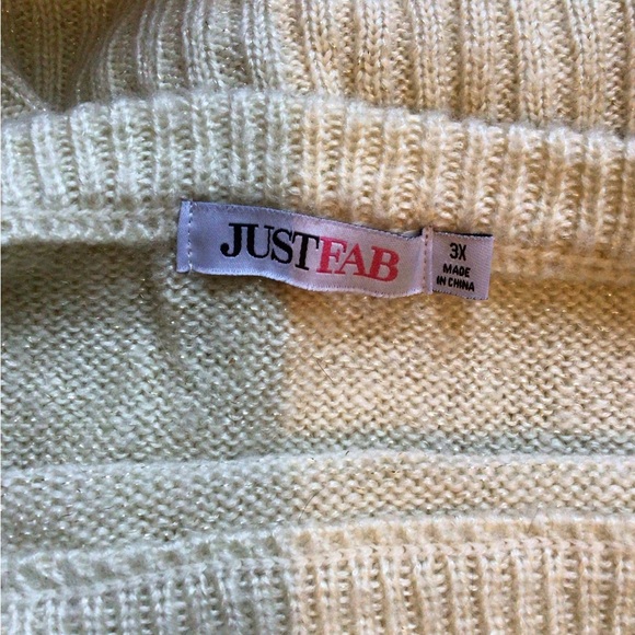 JustFab cream colour sweater. Size 3x. - Picture 2 of 3